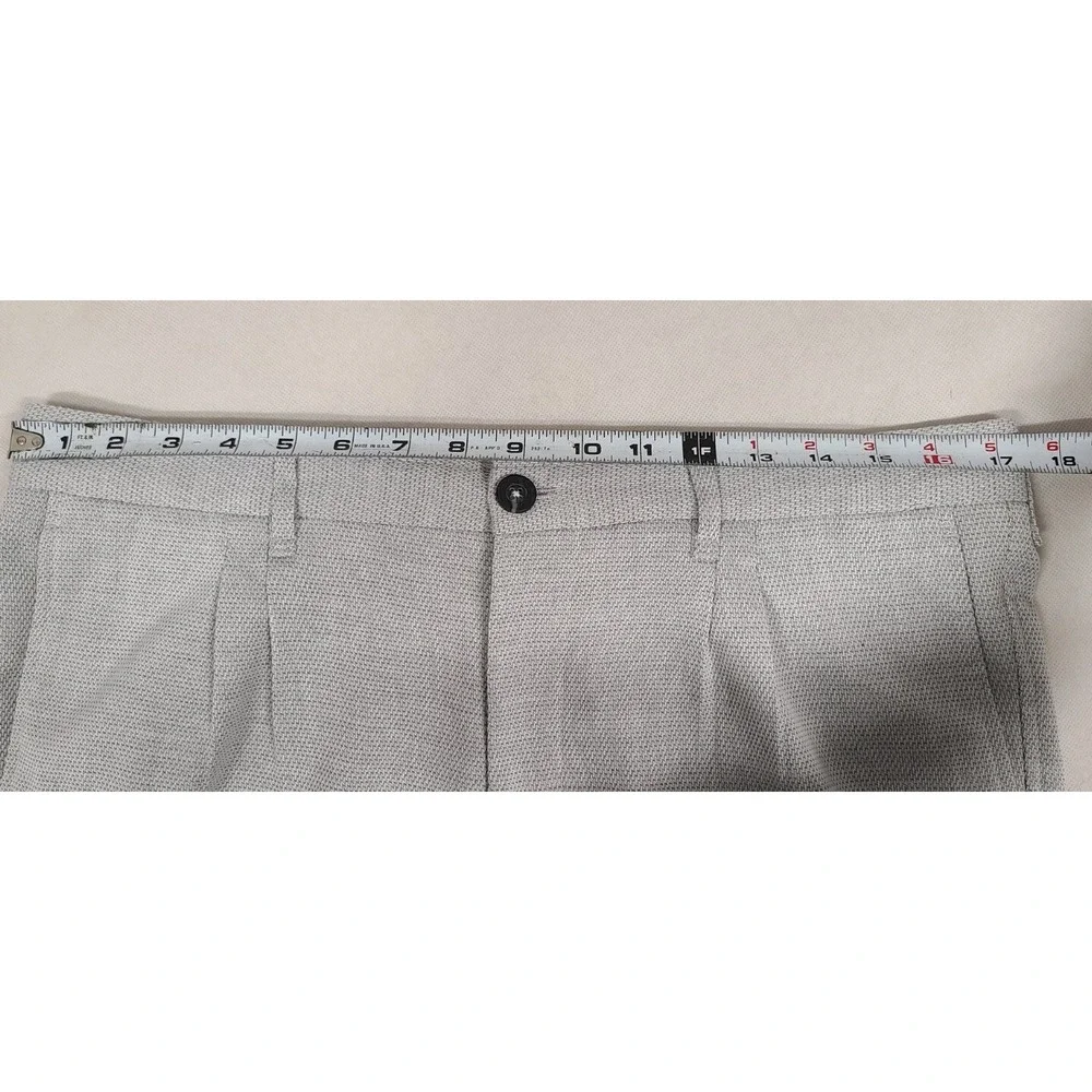 ZARA Knit Chino Dress Skinny‎ Tapered Ankle Pants Gray Men's Size 34x25 EUC